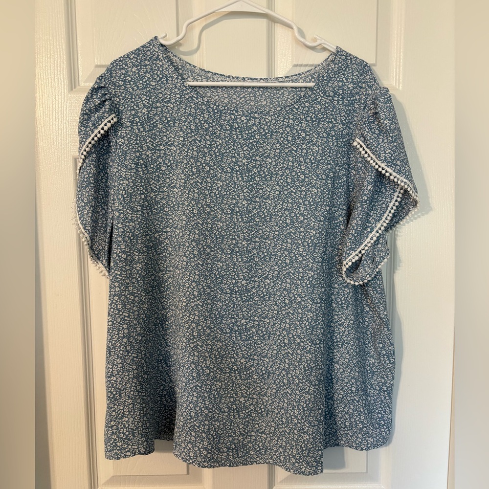 Blue Floral Top